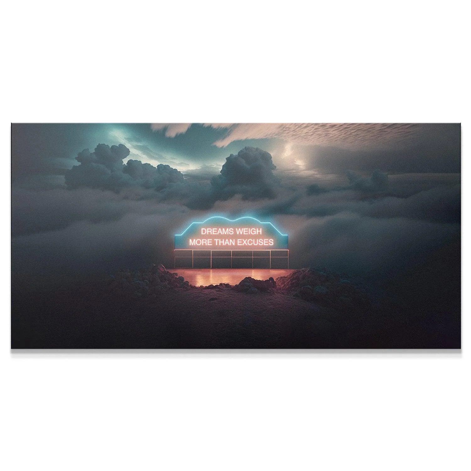 Dreams Weigh More Than Excuses. (Neon Sign) - Image 2