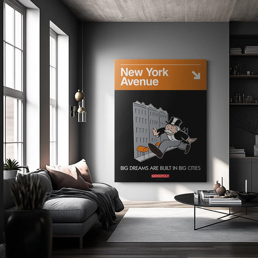 Monopoly - New York Ave Sign