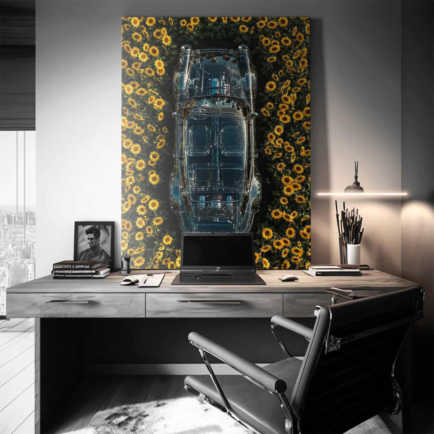 Porsche Sunflower Glass